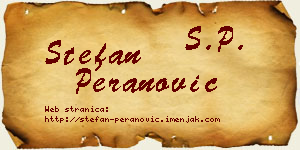 Stefan Peranović vizit kartica